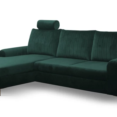 Rohová sedačka s úložným prostorem ESTENVAN - zelená, levý roh