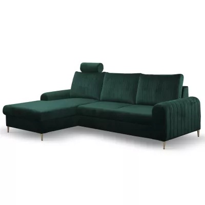 Rohová sedačka s úložným prostorem ESTENVAN - zelená, levý roh