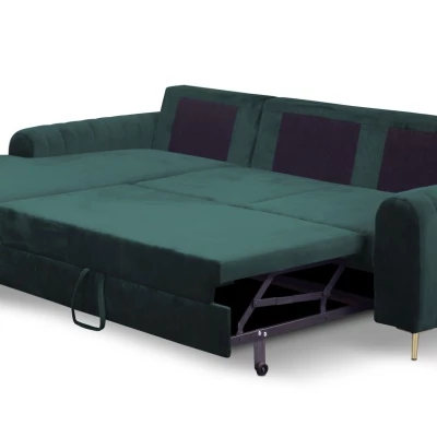 Rohová sedačka s úložným prostorem ESTENVAN - zelená, levý roh