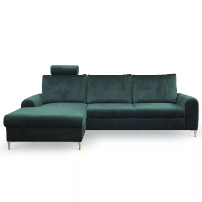 Rohová sedačka s úložným prostorem ESTENVAN - zelená, levý roh