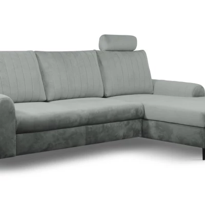 Rohová sedačka s úložným prostorem ESTENVAN - šedá 1, pravý roh