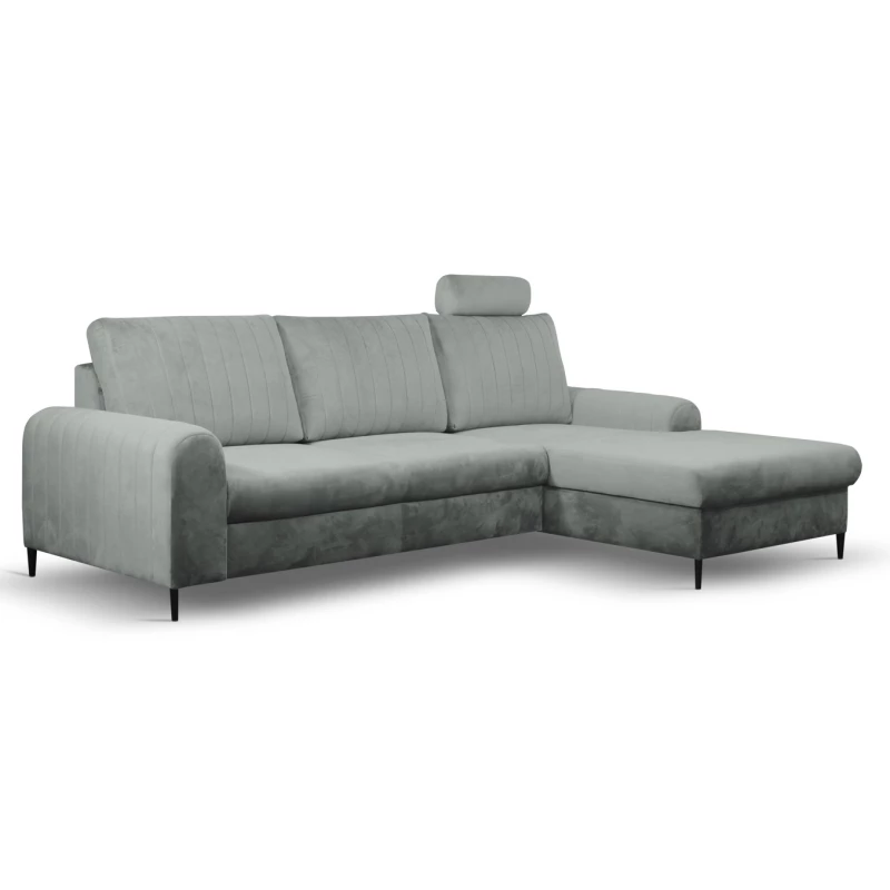 Rohová sedačka s úložným prostorem ESTENVAN - šedá 1, pravý roh