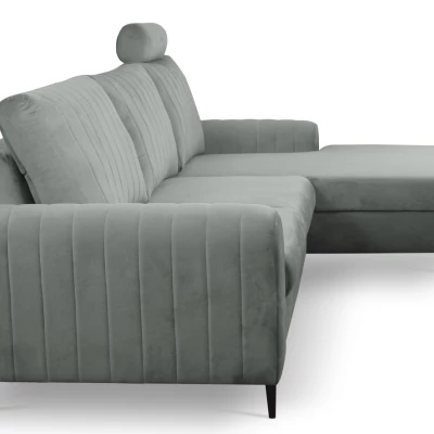 Rohová sedačka s úložným prostorem ESTENVAN - šedá 1, pravý roh