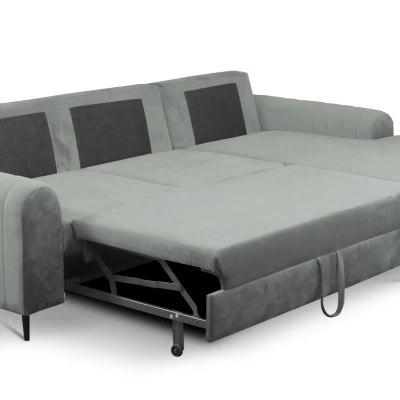 Rohová sedačka s úložným prostorem ESTENVAN - šedá 1, pravý roh