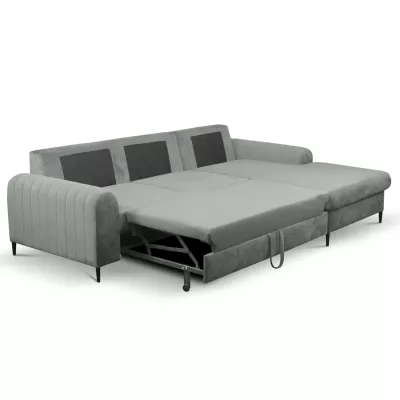 Rohová sedačka s úložným prostorem ESTENVAN - šedá 1, pravý roh