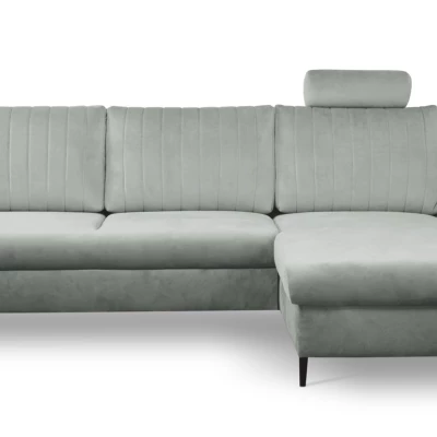 Rohová sedačka s úložným prostorem ESTENVAN - šedá 1, pravý roh