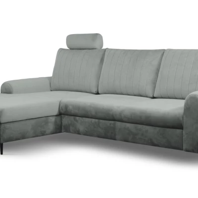 Rohová sedačka s úložným prostorem ESTENVAN - šedá 1, levý roh