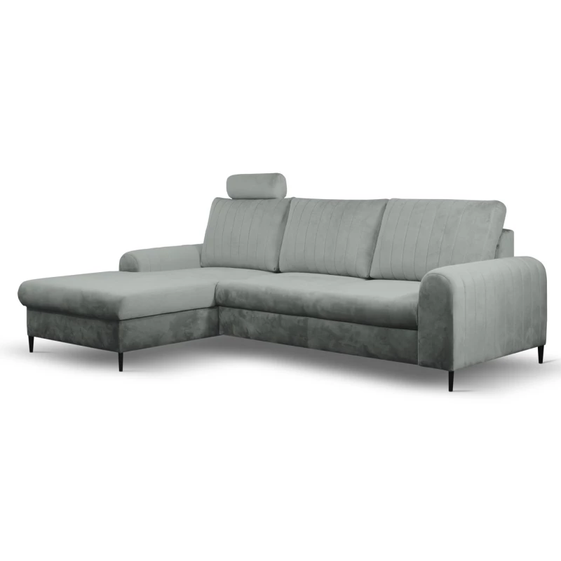 Rohová sedačka s úložným prostorem ESTENVAN - šedá 1, levý roh