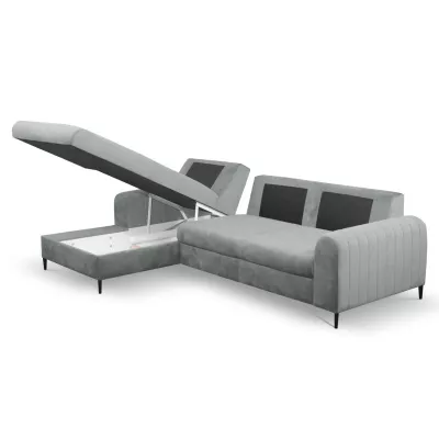 Rohová sedačka s úložným prostorem ESTENVAN - šedá 1, levý roh