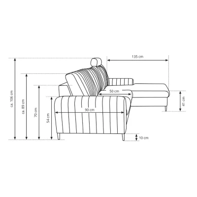 Rohová sedačka s úložným prostorem ESTENVAN - zelená, levý roh
