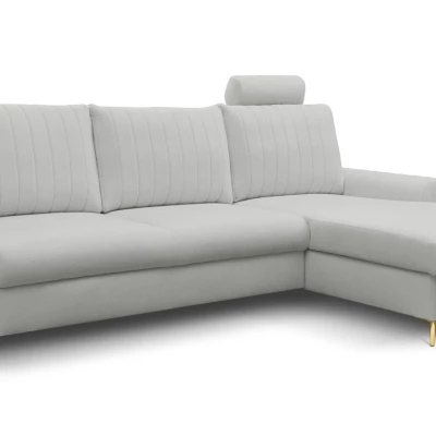 Rohová sedačka s úložným prostorem ESTENVAN - světlá šedá, pravý roh