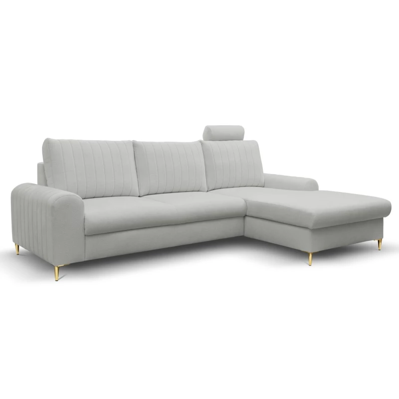 Rohová sedačka s úložným prostorem ESTENVAN - světlá šedá, pravý roh