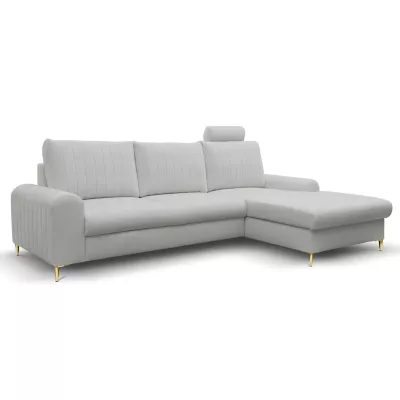 Rohová sedačka s úložným prostorem ESTENVAN - světlá šedá, pravý roh