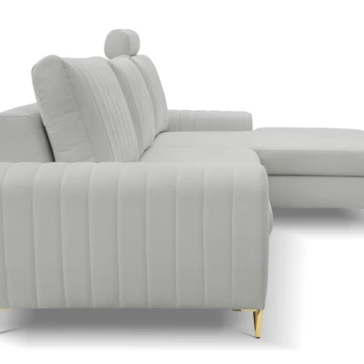 Rohová sedačka s úložným prostorem ESTENVAN - světlá šedá, pravý roh