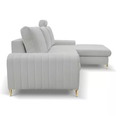 Rohová sedačka s úložným prostorem ESTENVAN - světlá šedá, pravý roh