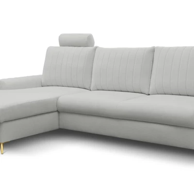 Rohová sedačka s úložným prostorem ESTENVAN - světlá šedá, levý roh