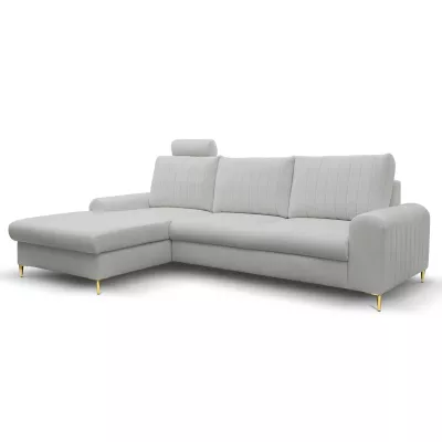 Rohová sedačka s úložným prostorem ESTENVAN - světlá šedá, levý roh