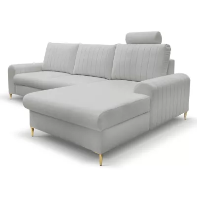 Rohová sedačka s úložným prostorem ESTENVAN - světlá šedá, pravý roh