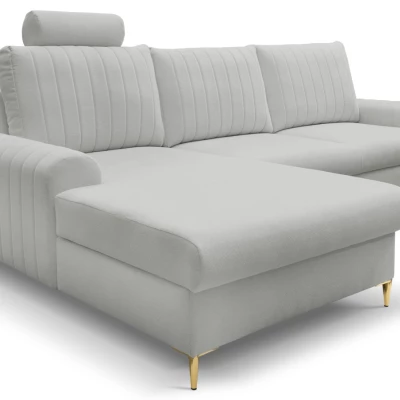 Rohová sedačka s úložným prostorem ESTENVAN - světlá šedá, levý roh