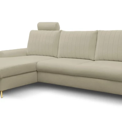 Rohová sedačka s úložným prostorem ESTENVAN - béžová, levý roh
