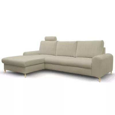 Rohová sedačka s úložným prostorem ESTENVAN - béžová, levý roh