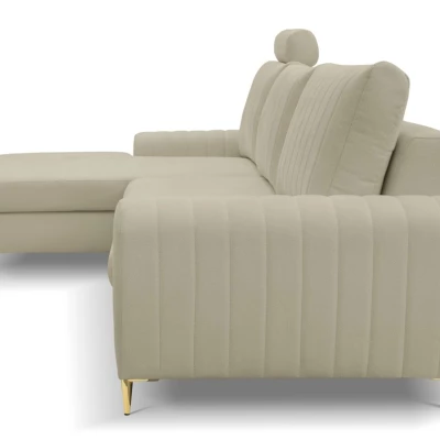 Rohová sedačka s úložným prostorem ESTENVAN - béžová, levý roh