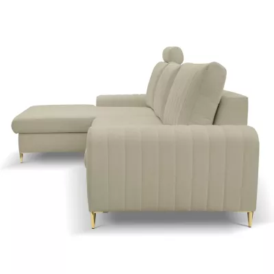 Rohová sedačka s úložným prostorem ESTENVAN - béžová, levý roh