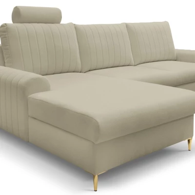 Rohová sedačka s úložným prostorem ESTENVAN - béžová, levý roh