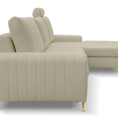 Rohová sedačka s úložným prostorem ESTENVAN - béžová, pravý roh