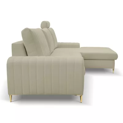 Rohová sedačka s úložným prostorem ESTENVAN - béžová, pravý roh