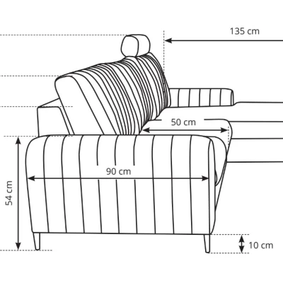 Rohová sedačka s úložným prostorem ESTENVAN - béžová, pravý roh
