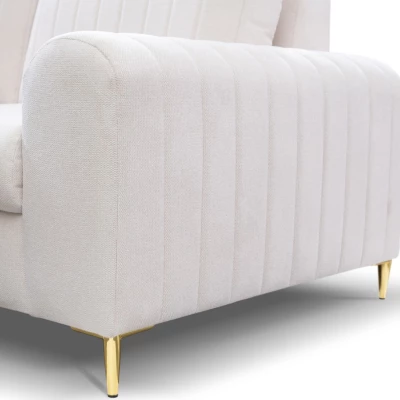 Rohová sedačka s úložným prostorem ESTENVAN - krémová, levý roh