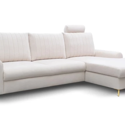 Rohová sedačka s úložným prostorem ESTENVAN - krémová, pravý roh