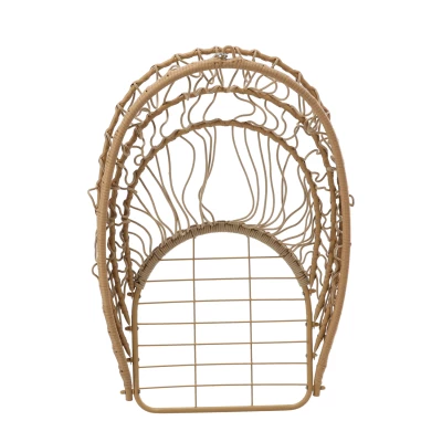 Skládací zahradní houpací křeslo LAMBROS -  hnědé / černé / šedé