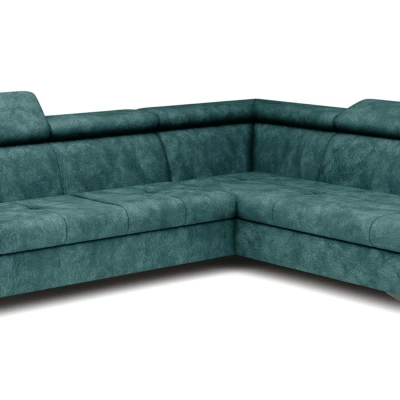 Rozkládací sedačka s úložným prostorem DAUPHIN - tyrkysová, pravý roh