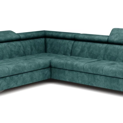 Rozkládací sedačka s úložným prostorem DAUPHIN - tyrkysová, levý roh