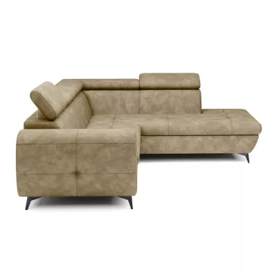 Rozkládací sedačka s úložným prostorem DAUPHIN - béžová, pravý roh