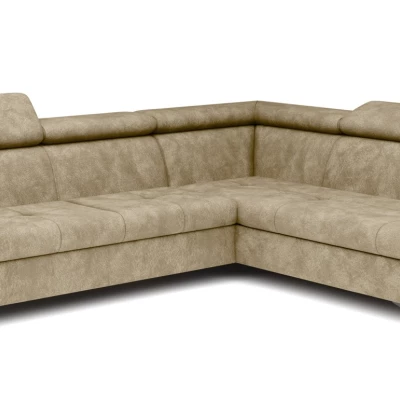 Rozkládací sedačka s úložným prostorem DAUPHIN - béžová, pravý roh