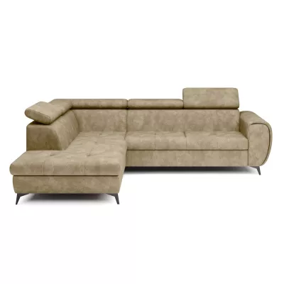 Rozkládací sedačka s úložným prostorem DAUPHIN - béžová, levý roh