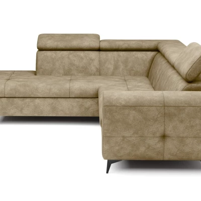 Rozkládací sedačka s úložným prostorem DAUPHIN - béžová, levý roh