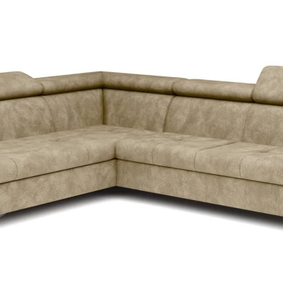 Rozkládací sedačka s úložným prostorem DAUPHIN - béžová, levý roh