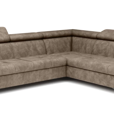 Rozkládací sedačka s úložným prostorem DAUPHIN - hnědá, pravý roh