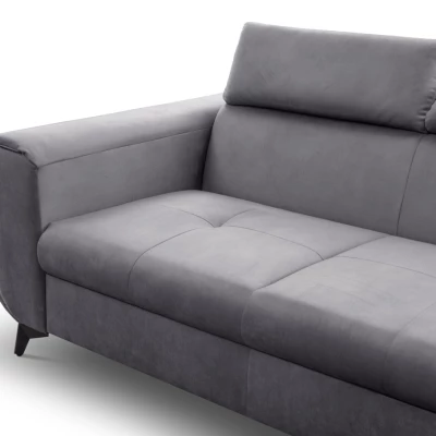 Rozkládací sedačka s úložným prostorem DAUPHIN - šedá, pravý roh