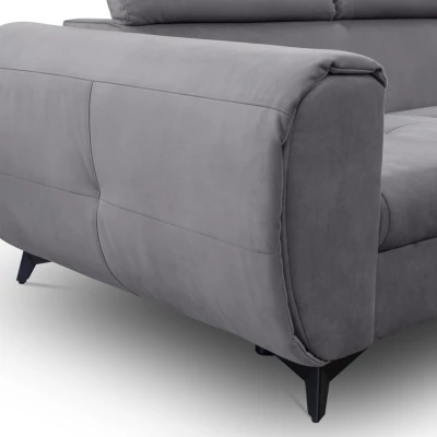 Rozkládací sedačka s úložným prostorem DAUPHIN - šedá, pravý roh