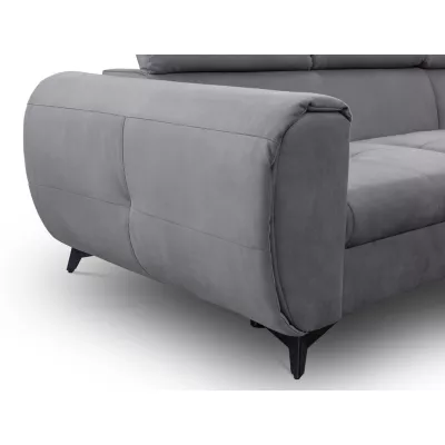 Rozkládací sedačka s úložným prostorem DAUPHIN - šedá, pravý roh