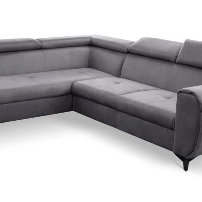 Rozkládací sedačka s úložným prostorem DAUPHIN - šedá, levý roh