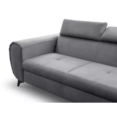 Rozkládací sedačka s úložným prostorem DAUPHIN - šedá, levý roh