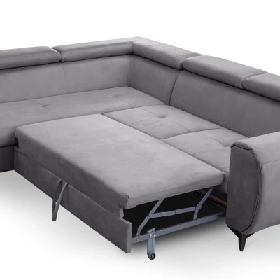Rozkládací sedačka s úložným prostorem DAUPHIN - šedá, levý roh