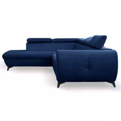 Rozkládací sedačka s úložným prostorem DAUPHIN - modrá, levý roh