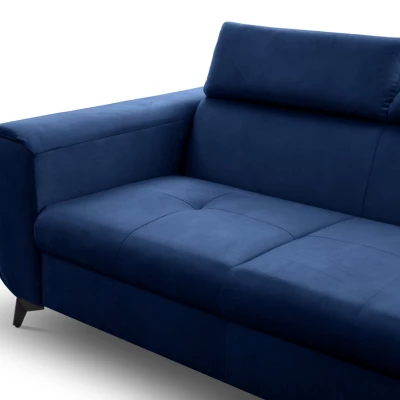 Rozkládací sedačka s úložným prostorem DAUPHIN - modrá, levý roh